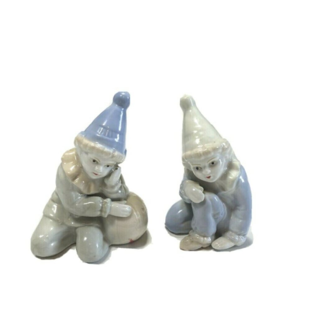 Vintage 1960s Rare Santini Pair Figurines Boys